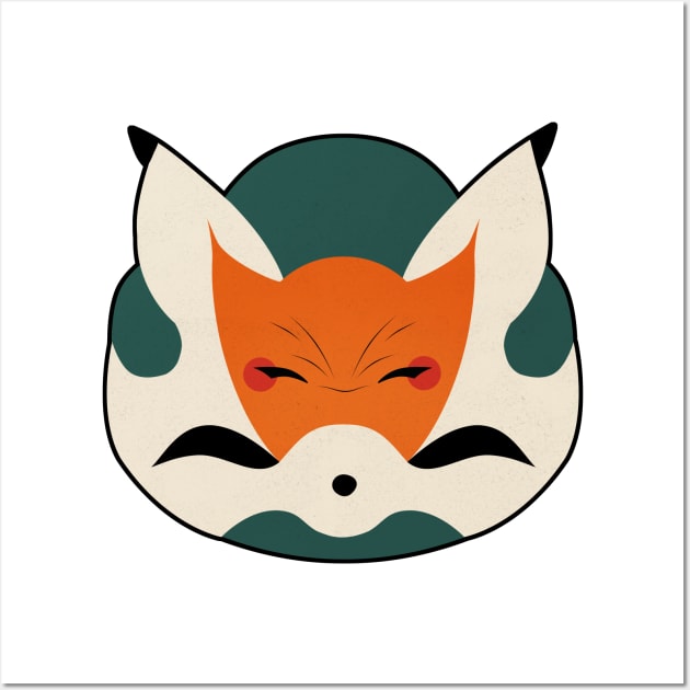 Hidden Fox, Crouching Bunny Wall Art by JulenDesign